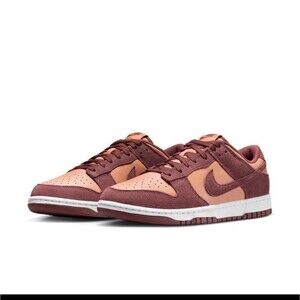 MENS NIKE DUNK LOW RETRO SE LEATHER/SUEDE_AMBER BROWN FQ8249-200-SIZE 10